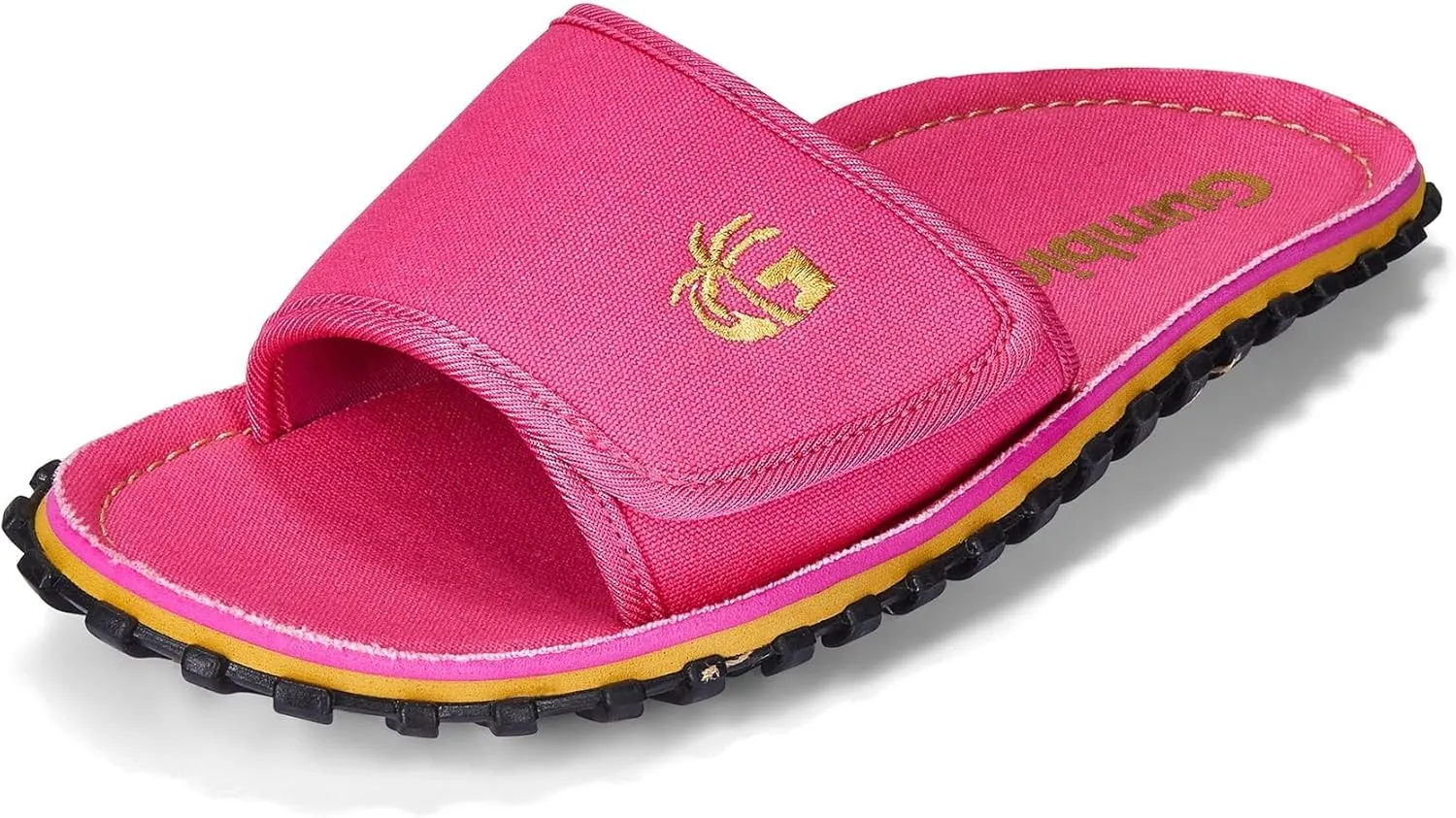 Gumbies Strider Unisex Slides, with Supersoft Cotton Adjustable Strap, Cotton Footbed & Recycled Rubber Sole - Comfort Guaranteed