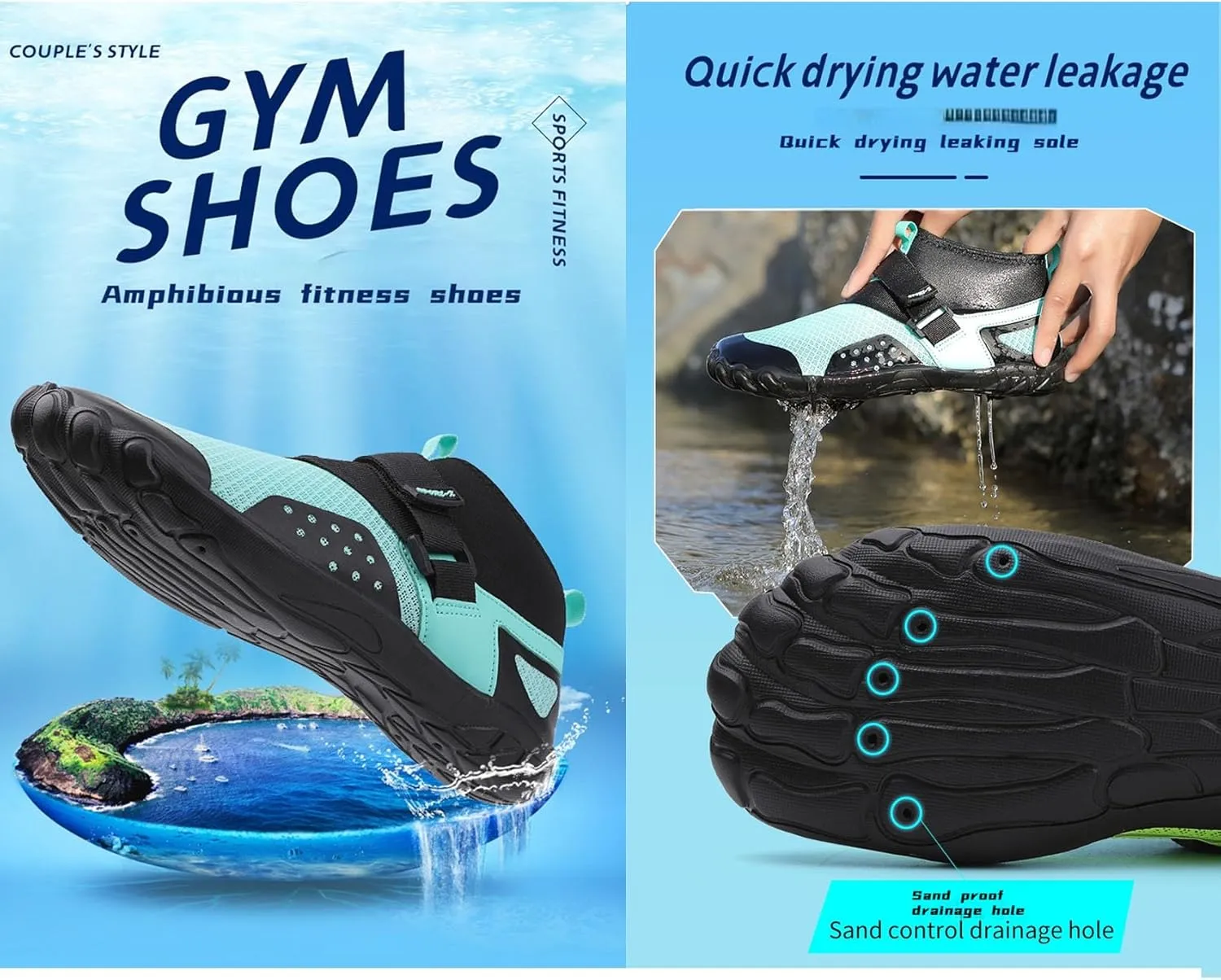 Hike Barefoot Shoes for Women & Men - Wide Toe Box, Non-Slip, Breathable & Quick-Dry Footwear, Ideal for Walking, Hiking, Beach & Water Activities