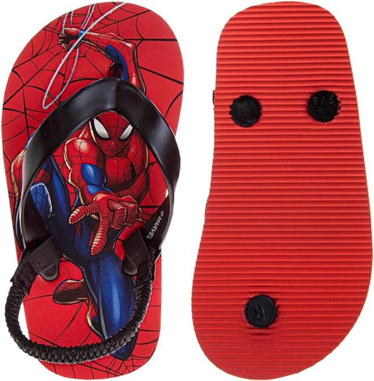 Josmo Marvel Spider-Man Boys Footwear Sandals Bundle Flip Flops & Water Shoes for Boys Size Toddler - Little Kids