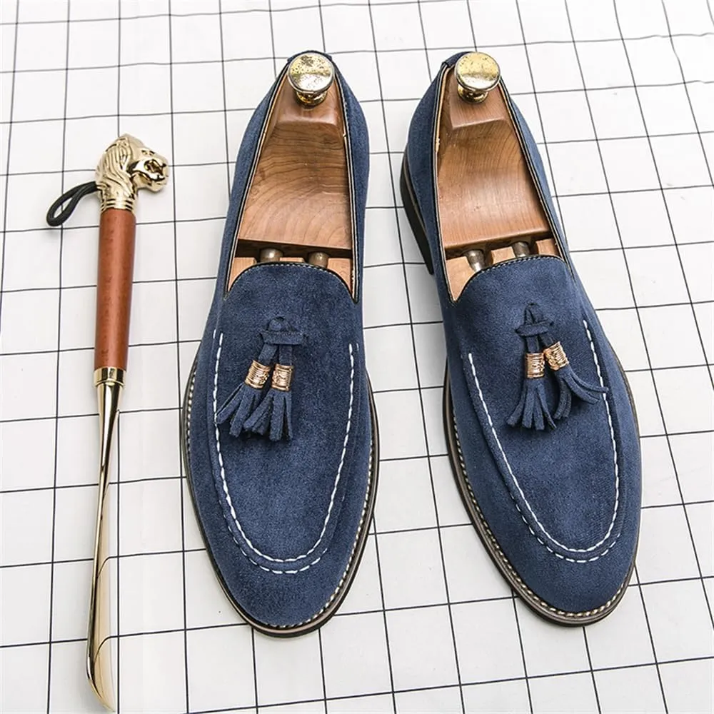 Men's Loafers Dress Shoes Slip-on Formal Tassel Tuxedo Suit Shoes