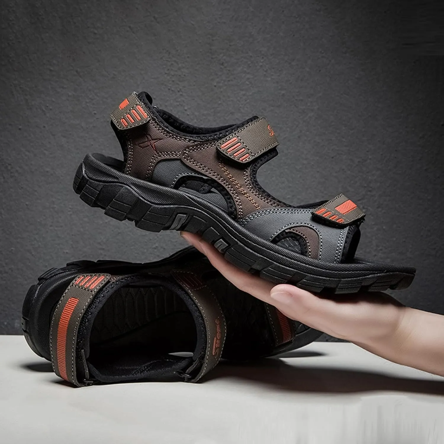 Men's Sport Sandals, Open Toe Trail Outdoor Shoes, Lightweight Trail Walking Casual Sandals Water Shoes