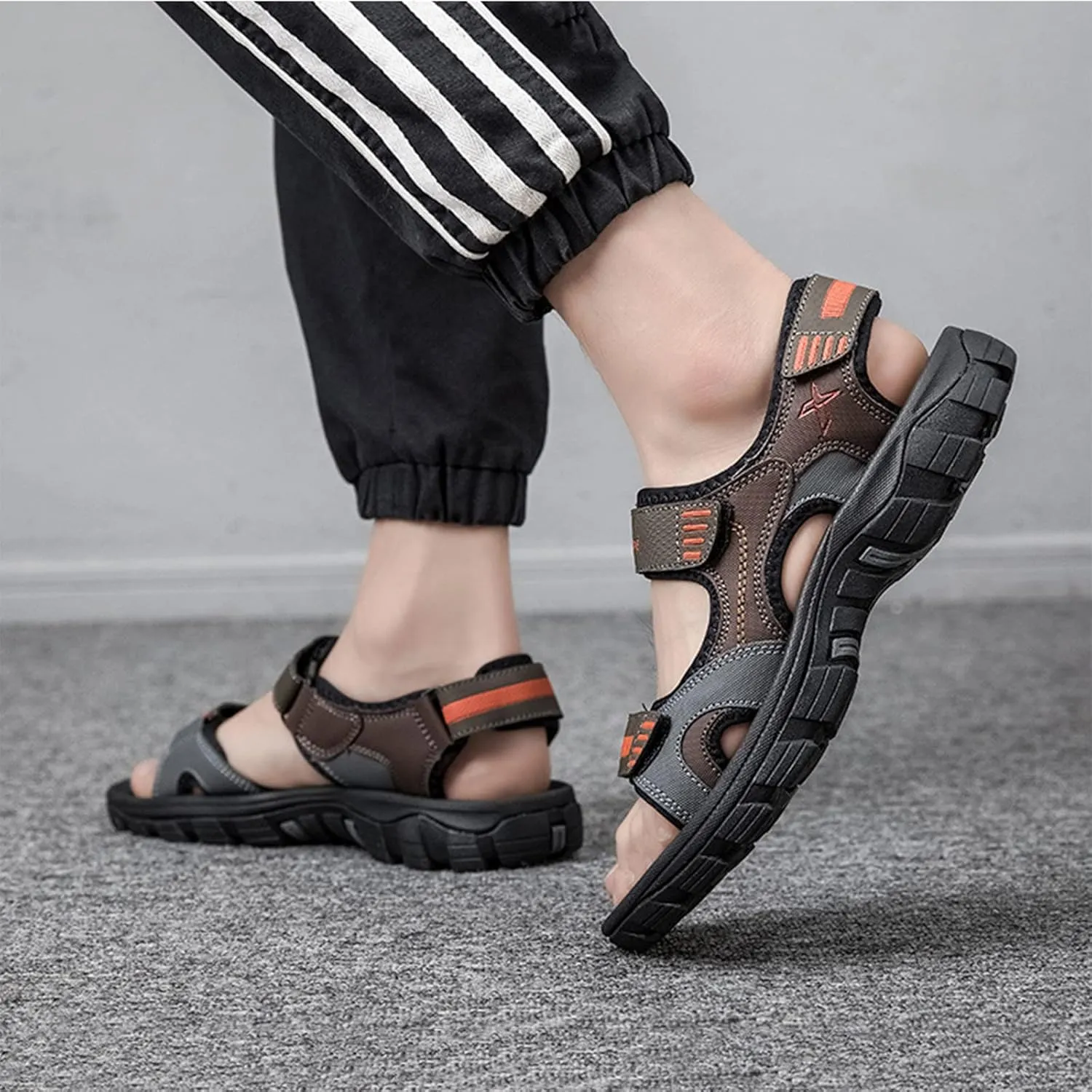 Men's Sport Sandals, Open Toe Trail Outdoor Shoes, Lightweight Trail Walking Casual Sandals Water Shoes