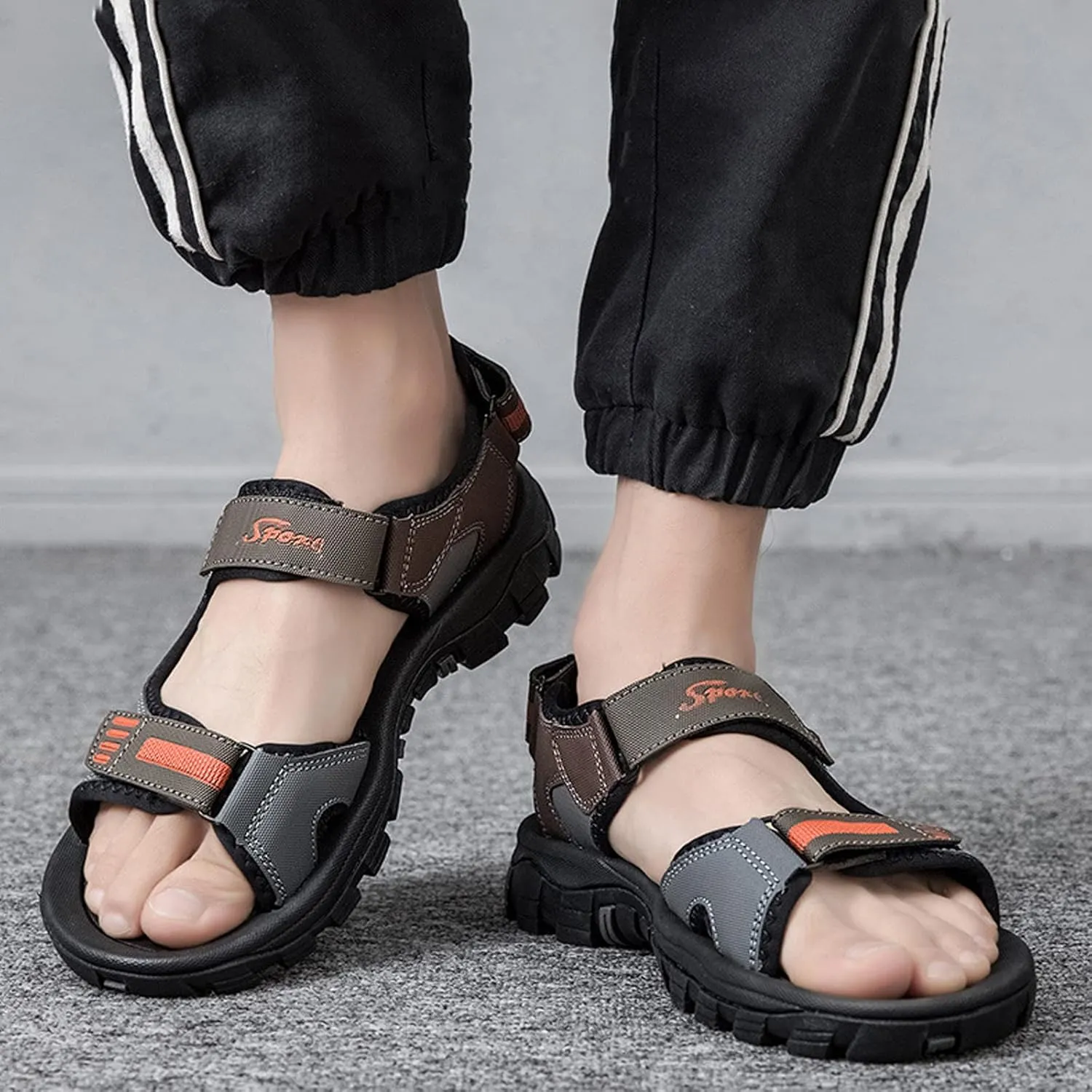 Men's Sport Sandals, Open Toe Trail Outdoor Shoes, Lightweight Trail Walking Casual Sandals Water Shoes