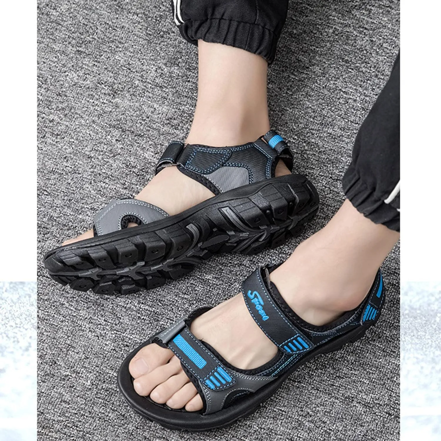 Men's Sport Sandals, Open Toe Trail Outdoor Shoes, Lightweight Trail Walking Casual Sandals Water Shoes