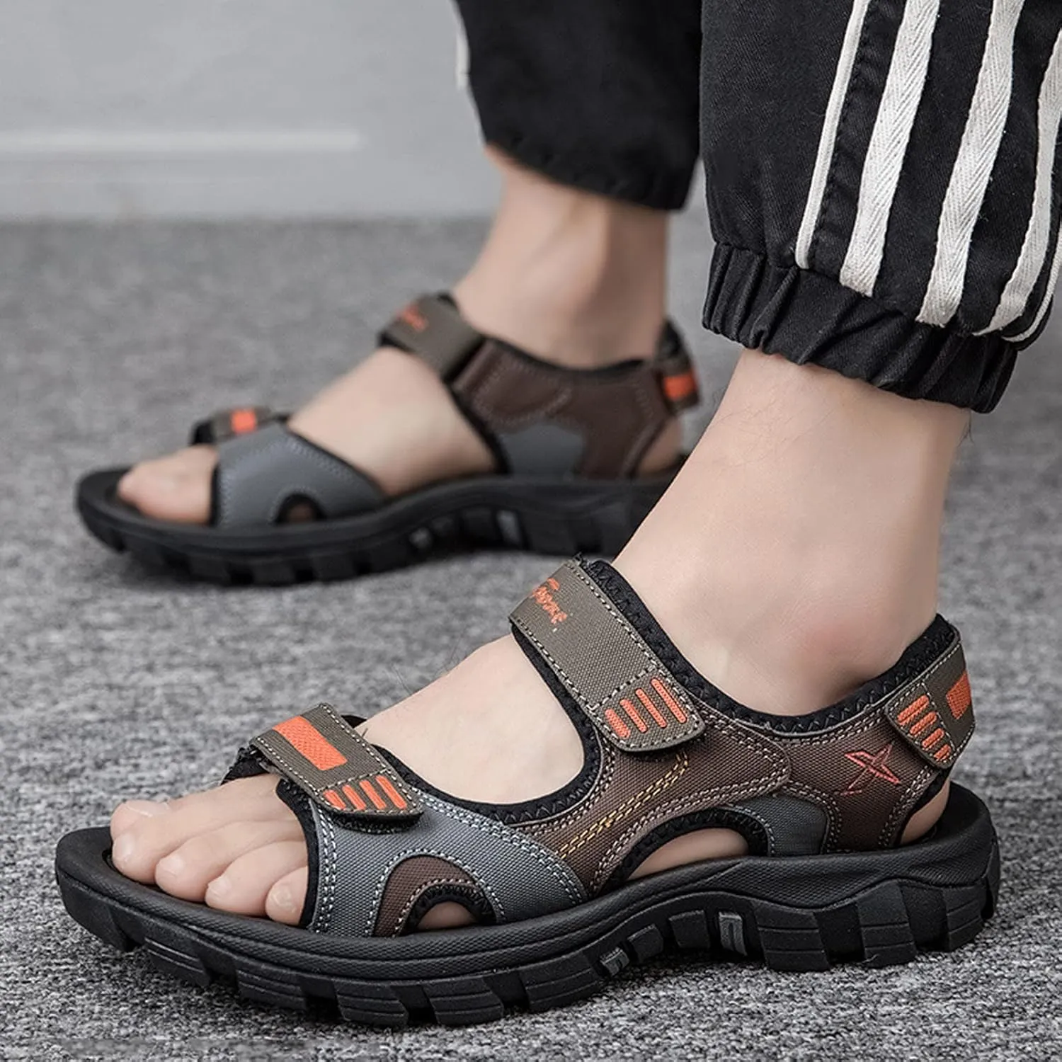 Men's Sport Sandals, Open Toe Trail Outdoor Shoes, Lightweight Trail Walking Casual Sandals Water Shoes